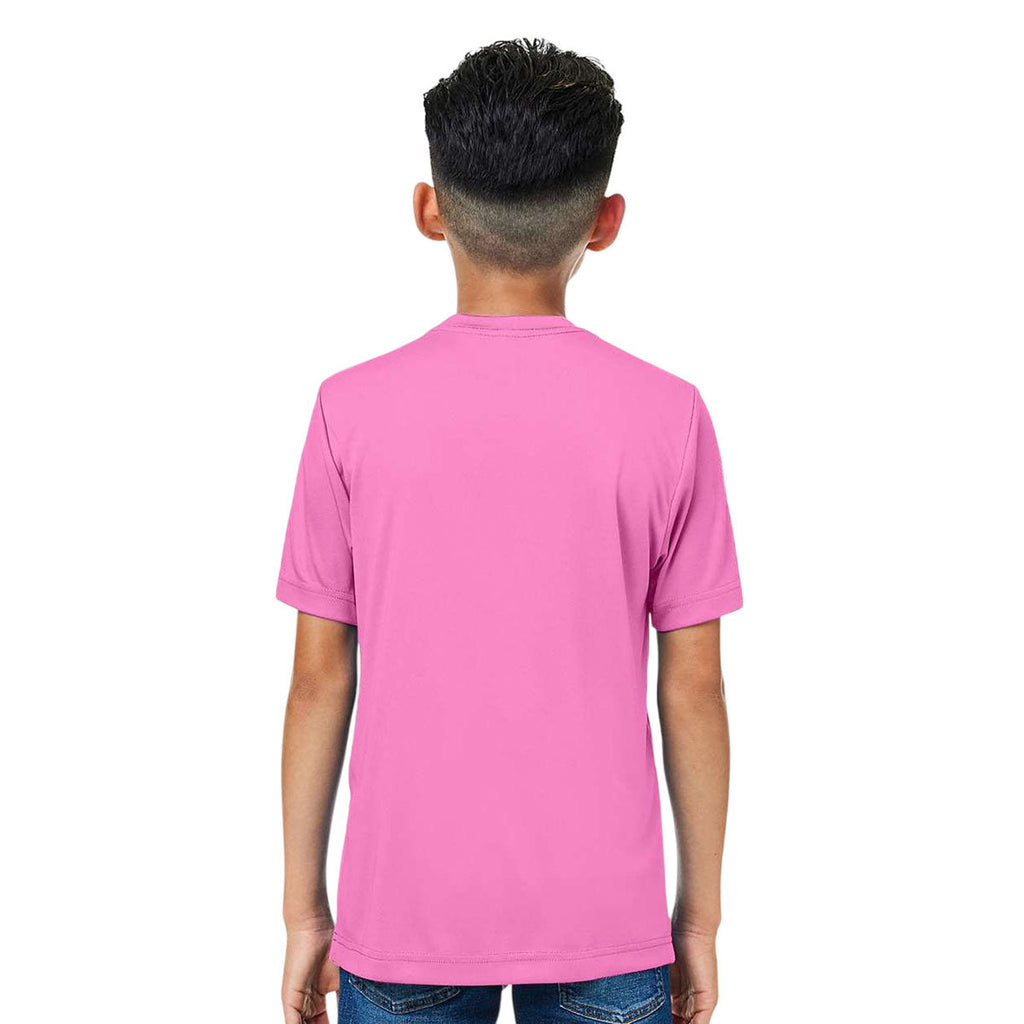 Core 365 Youth Charity Pink Capital Performance T-Shirt