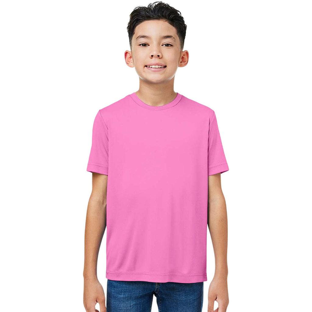 Core 365 Youth Charity Pink Capital Performance T-Shirt