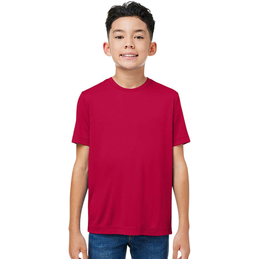 Core 365 Youth Classic Red Capital Performance T-Shirt