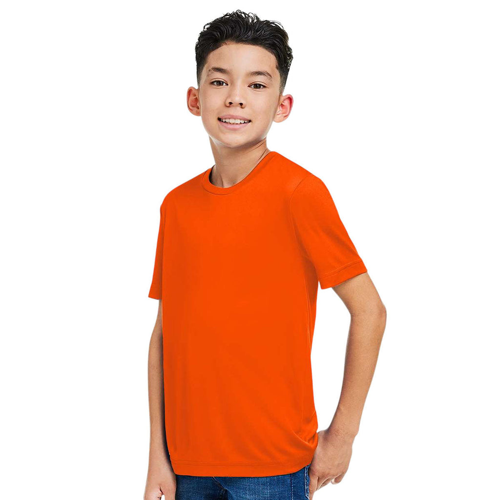 Core 365 Youth Safety Orange Capital Performance T-Shirt