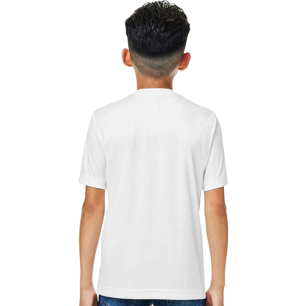 Core 365 Youth White Capital Performance T-Shirt
