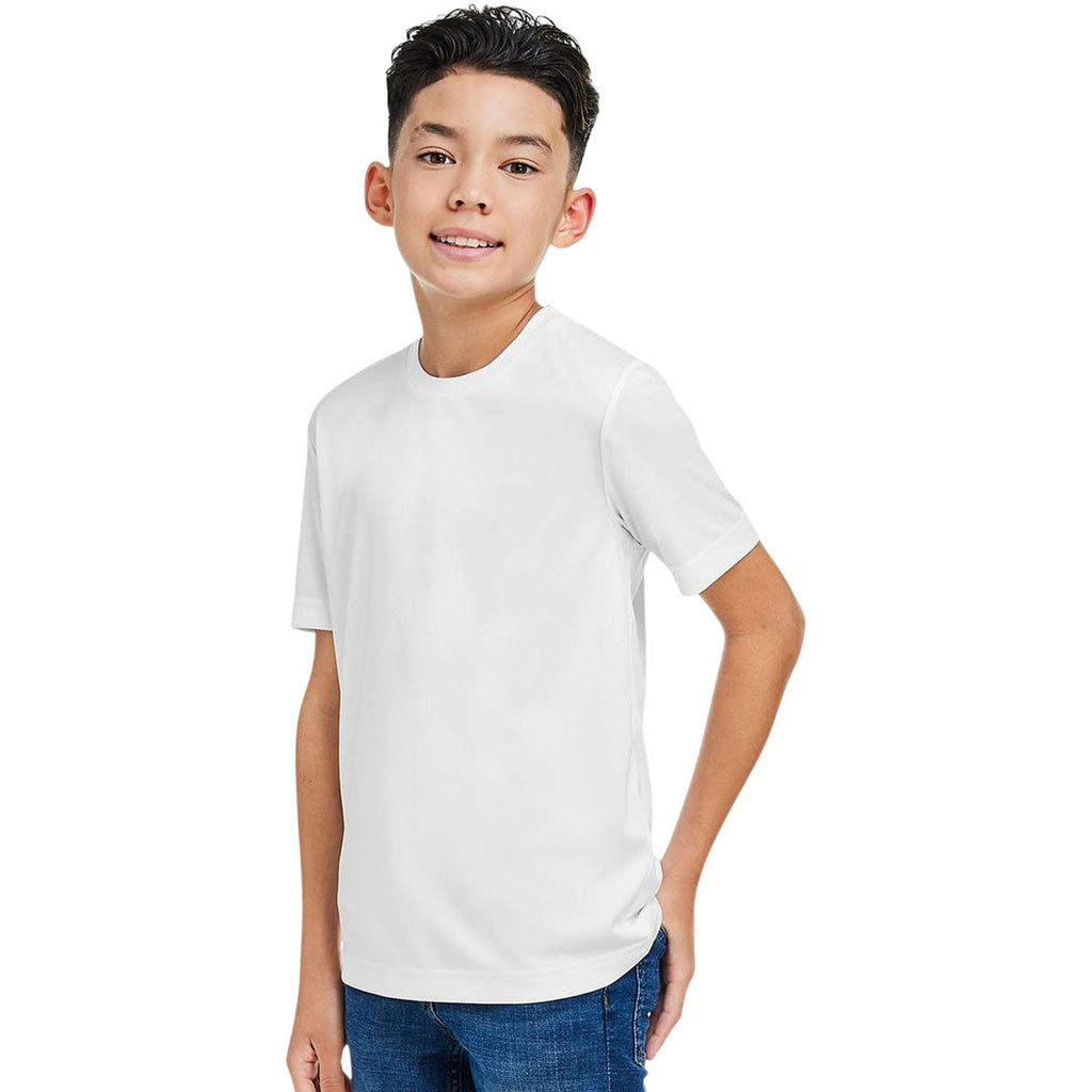 Core 365 Youth White Capital Performance T-Shirt
