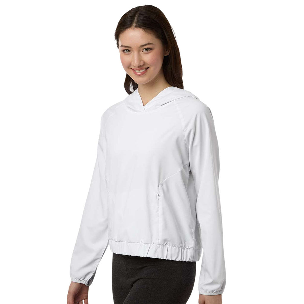 Core 365 Women's White UltraUVP Shoreline Long Sleeve Hooded Pullover
