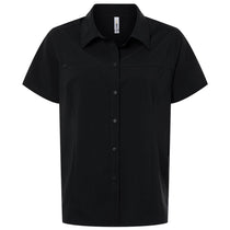 Core 365 Women's Black UltraUVP Shoreline Short Sleeve Staff Shirt