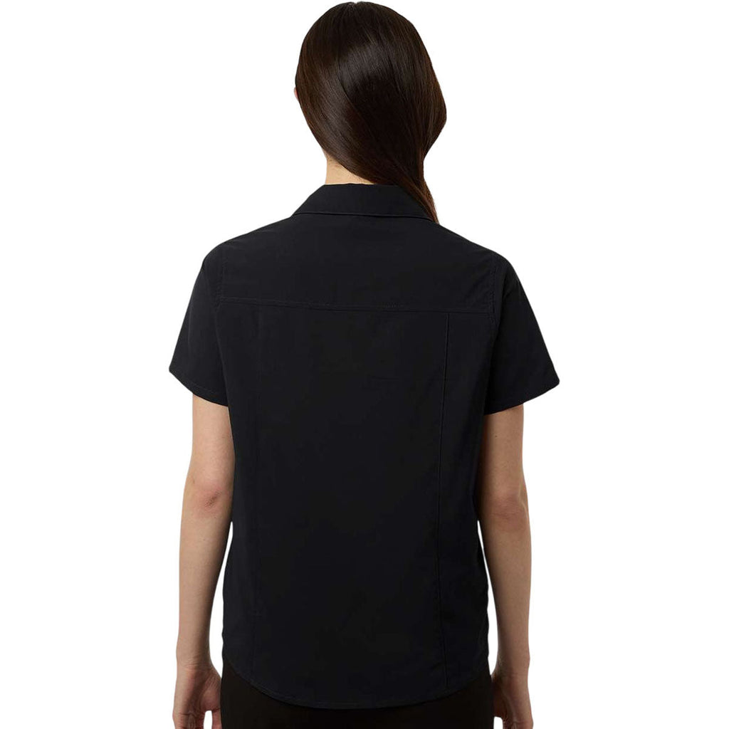 Core 365 Women's Black UltraUVP Shoreline Short Sleeve Staff Shirt