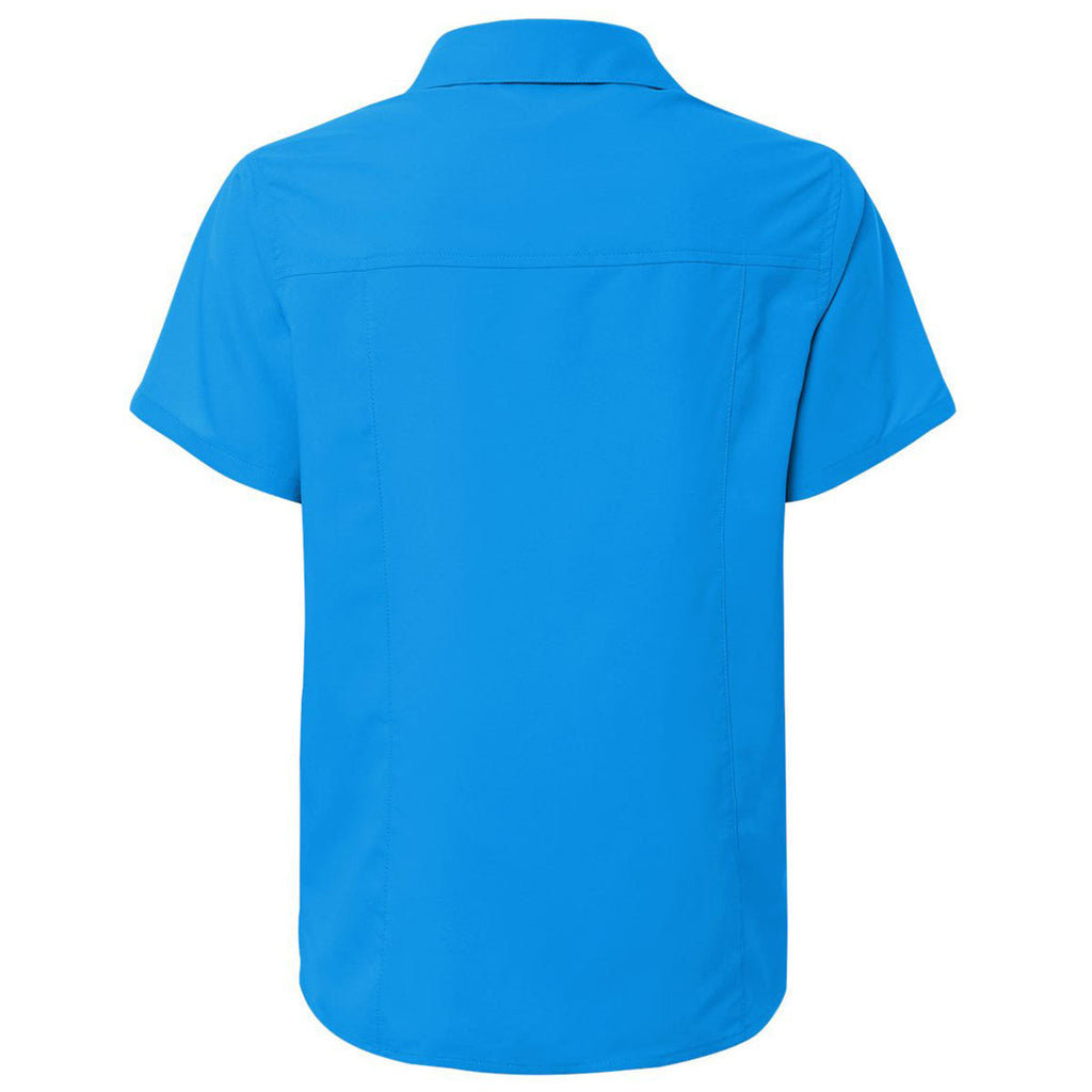 Core 365 Women's Electric Blue UltraUVP Shoreline Short Sleeve Staff Shirt
