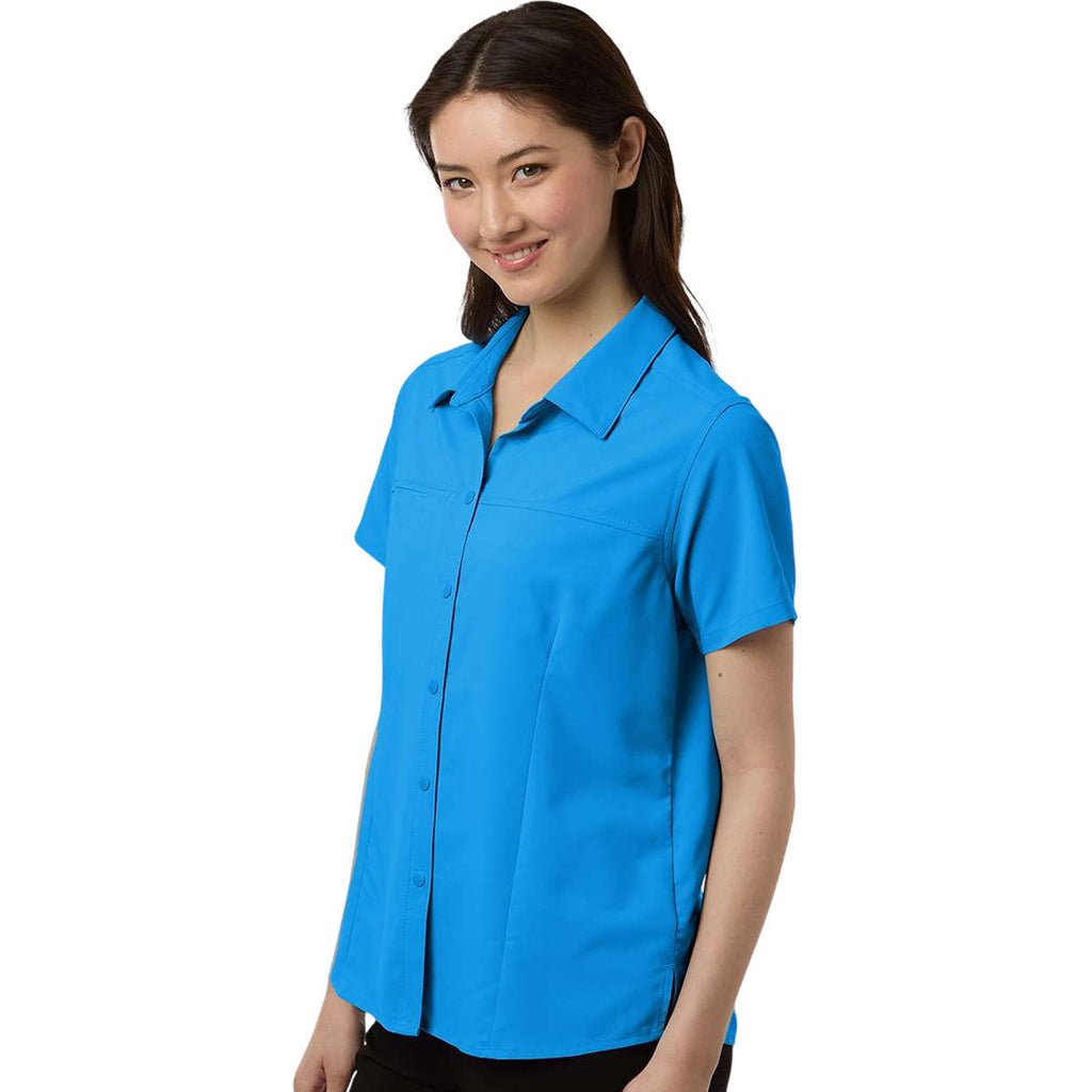 Core 365 Women's Electric Blue UltraUVP Shoreline Short Sleeve Staff Shirt