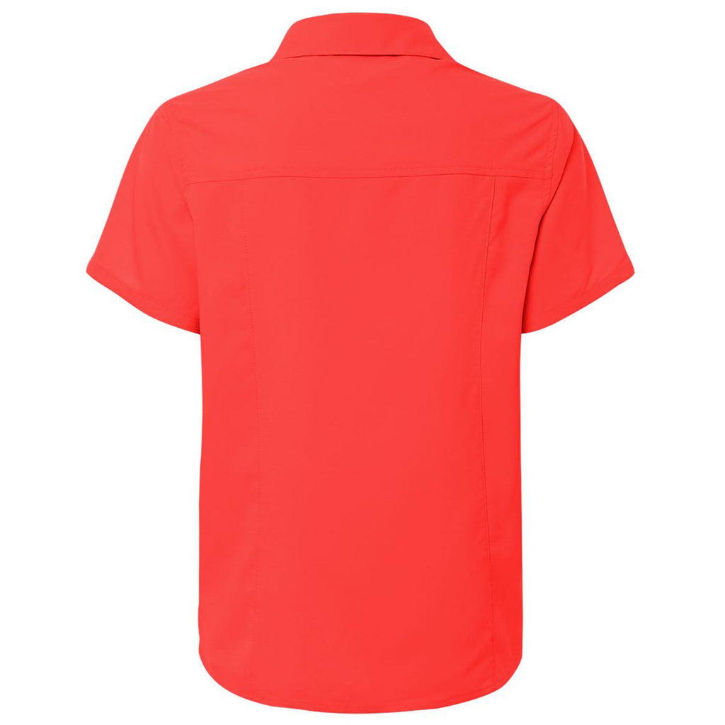 Core 365 Women's Marina Red UltraUVP Shoreline Short Sleeve Staff Shirt