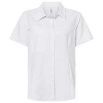 Core 365 Women's White UltraUVP Shoreline Short Sleeve Staff Shirt