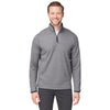 Core 365 Men's Black/White Venture Heathered Stripe Quarter-Zip