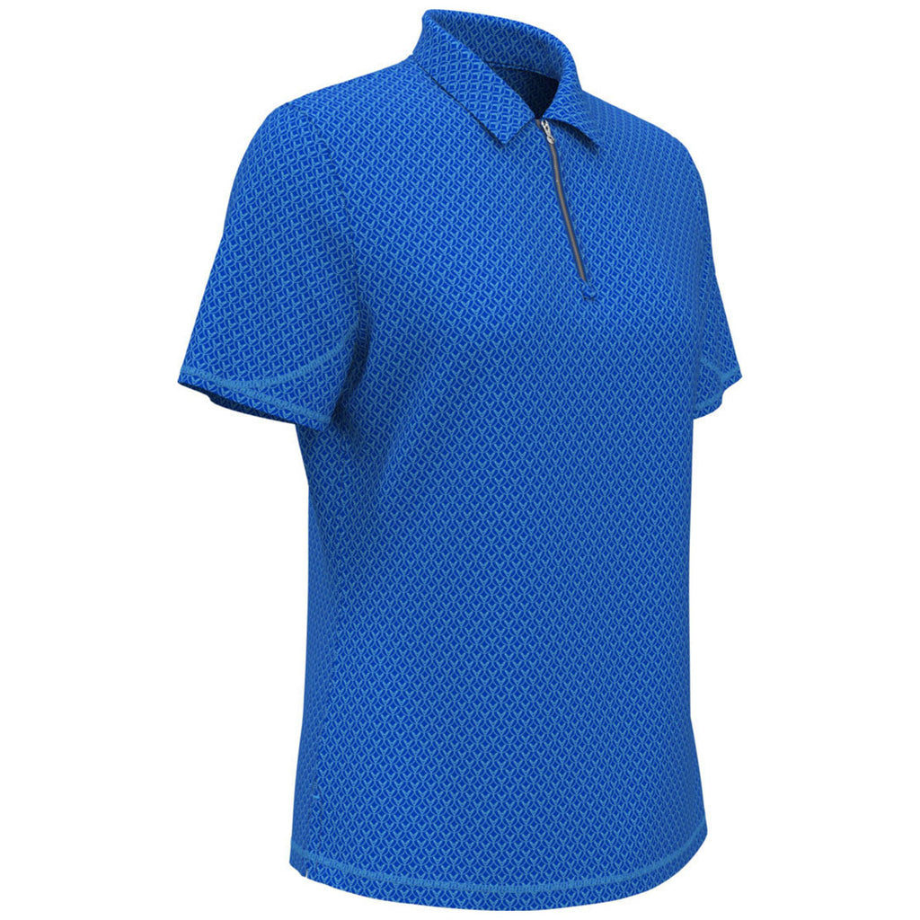 Callaway Women's Lapis Blue All Over Stitched Chevron Polo