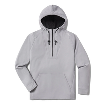 UNRL Men's Heather Gray Crossover Half-Zip Hoodie