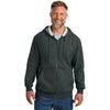 CornerStone Men's Charcoal Heather Tough Fleece Full-Zip Hoodie