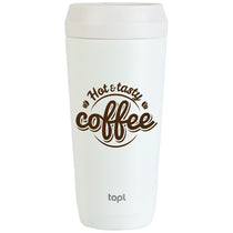 TOPL White 16 oz. Double Wall, Recycled Stainless Steel 360° Tumbler