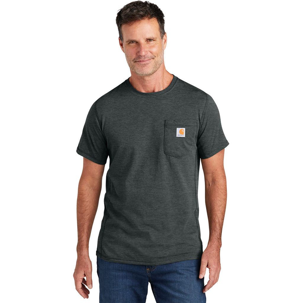 Carhartt Men's Carbon Heather Force Short Sleeve Pocket T-Shirt