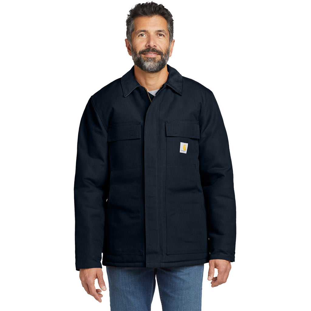 Carhartt Men's Dark Navy Duck Traditional Coat