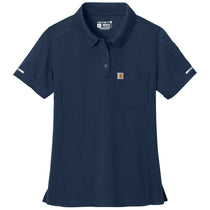 Carhartt Women's Dark Navy FLD & RSCU Polo