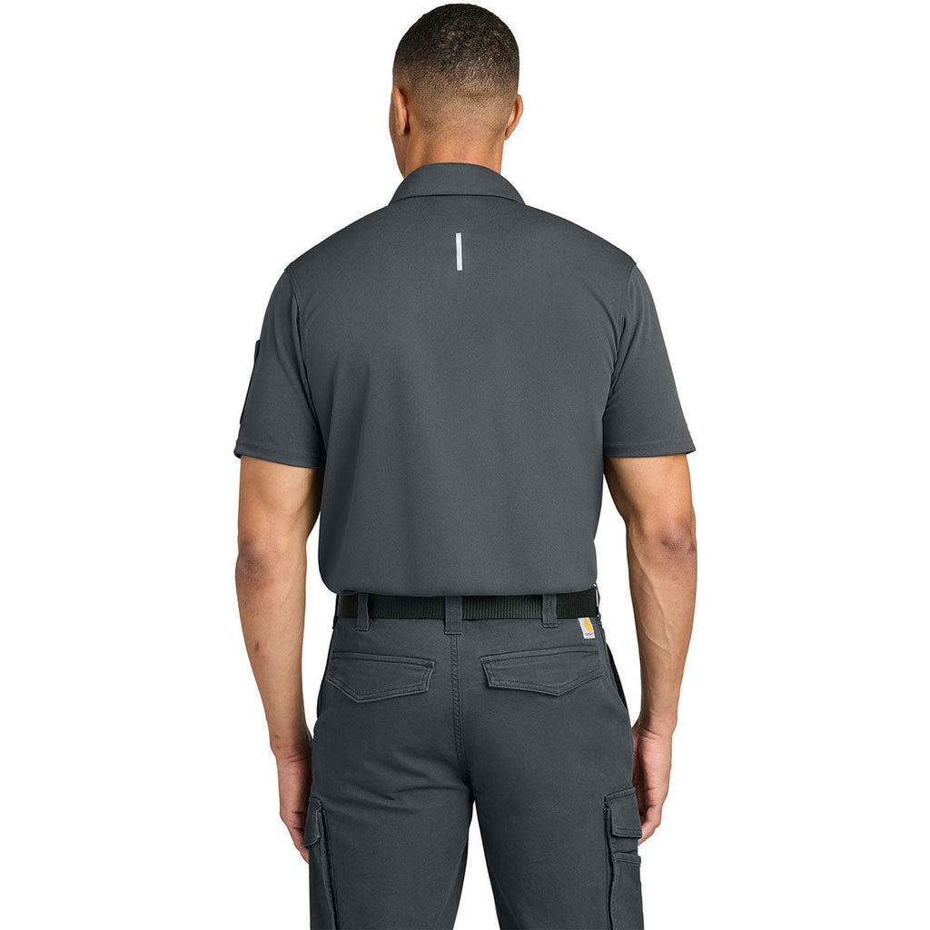 Carhartt Men's Pewter FLD & RSCU Polo