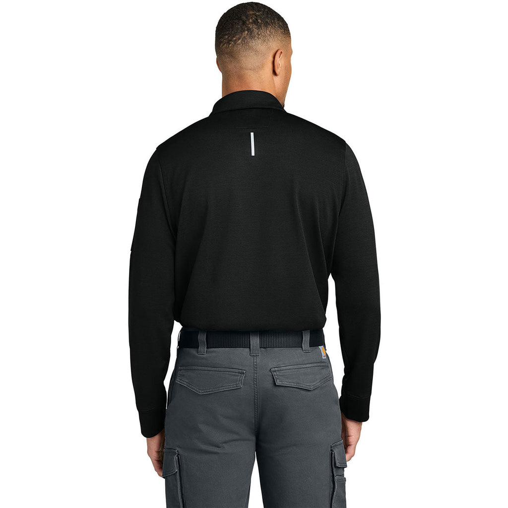Carhartt Men's Black FLD & RSCU Long Sleeve Polo