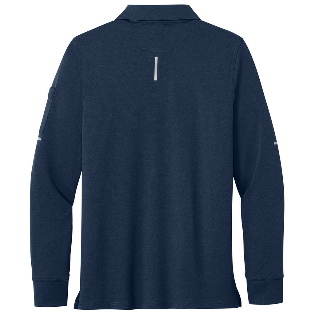 Carhartt Men's Dark Navy FLD & RSCU Long Sleeve Polo