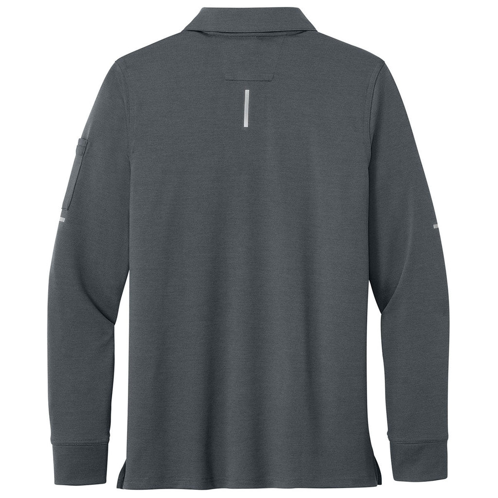 Carhartt Men's Pewter FLD & RSCU Long Sleeve Polo