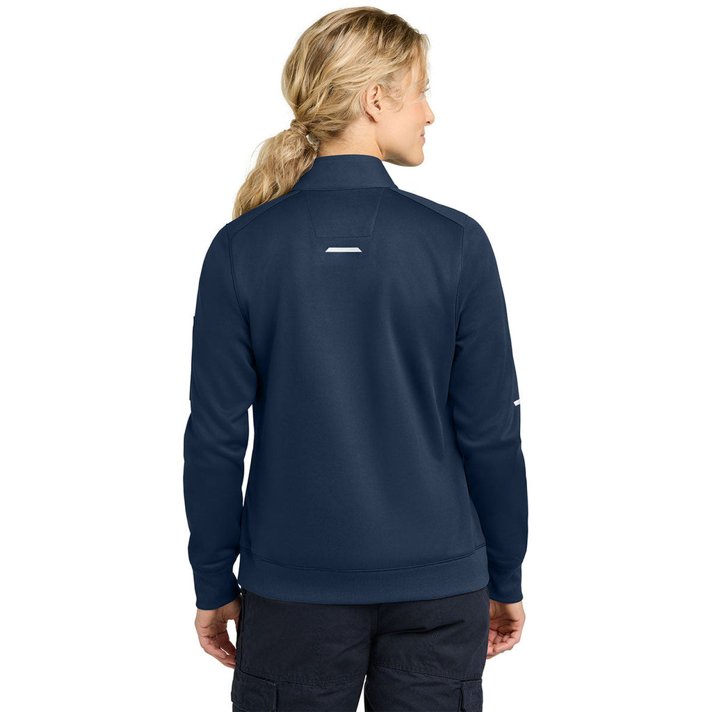 Carhartt Women's Dark Navy FLD & RSCU 1/2-Zip Mid-Layer