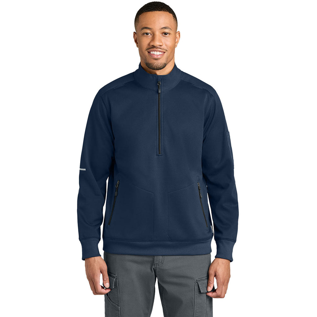 Carhartt Men's Dark Navy FLD & RSCU 1/2-Zip Mid-Layer