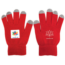 Debco Red/Grey Knit Touch Screen Gloves