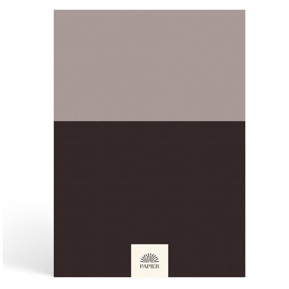 Papier Brown/Charcoal Colorblock Lined Notebook