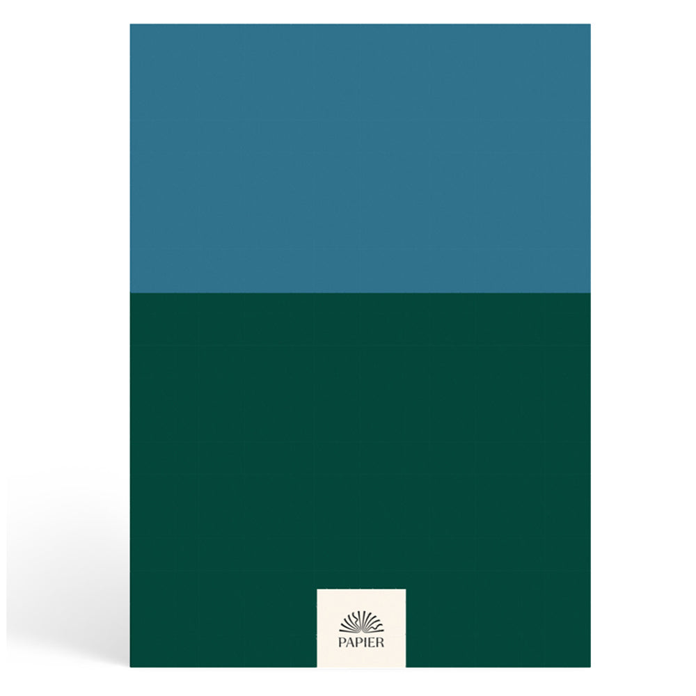 Papier Navy/Dark Green Colorblock Wellness Journal