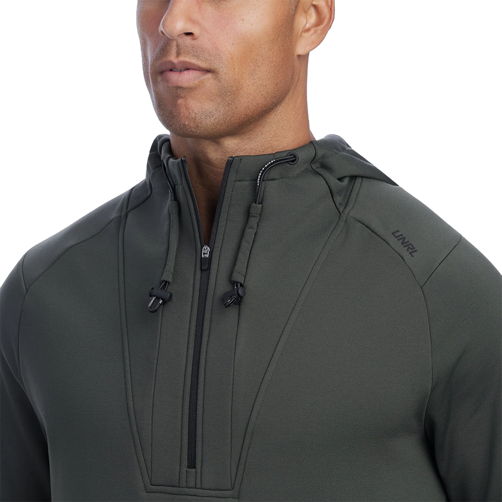 UNRL Unisex Pine Crossover Half-Zip Hoodie
