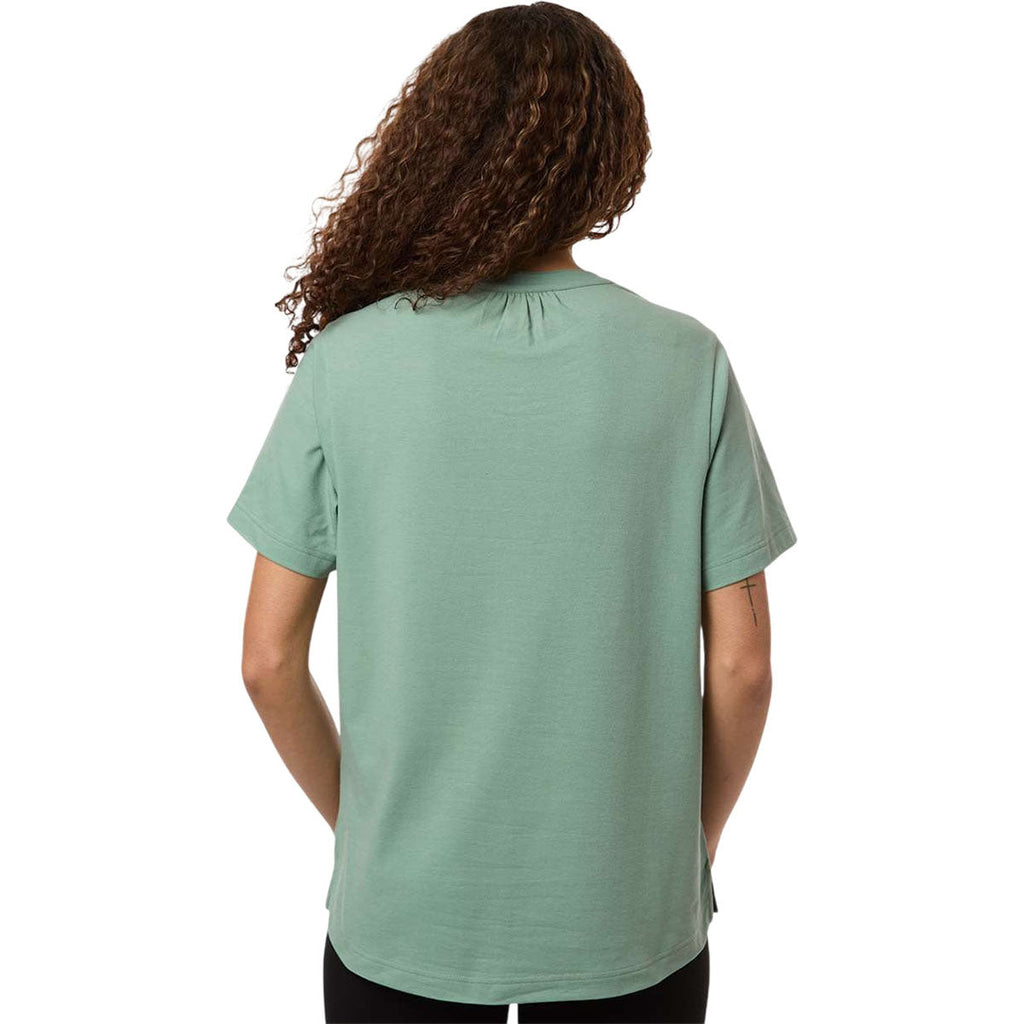Devon & Jones Women's Balsam Green Seaton Pebble Textured Polo