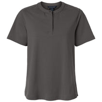 Devon & Jones Women's Graphite Seaton Pebble Textured Polo