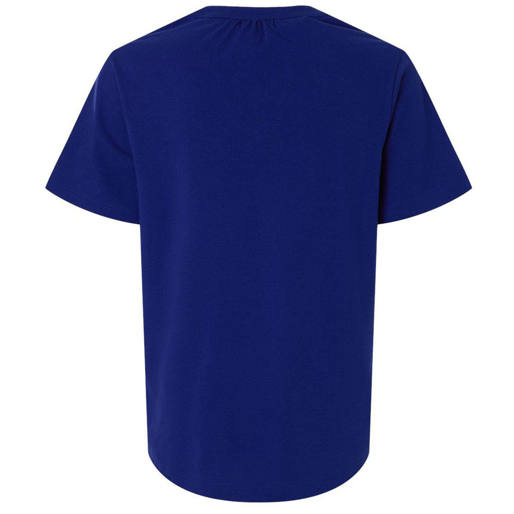 Devon & Jones Women's Midnight Royal Seaton Pebble Textured Polo