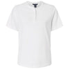 Devon & Jones Women's White Seaton Pebble Textured Polo