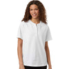 Devon & Jones Women's White Seaton Pebble Textured Polo