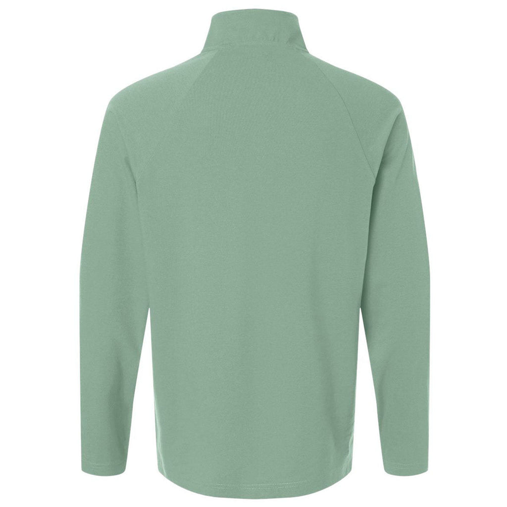 Devon & Jones Men's Balsam Green Seaton Pebble Textured Quarter-Zip Pullover