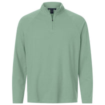 Devon & Jones Men's Balsam Green Seaton Pebble Textured Quarter-Zip Pullover