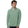 Devon & Jones Men's Balsam Green Seaton Pebble Textured Quarter-Zip Pullover