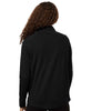 Devon & Jones Women's Black Seaton Pebble Textured Quarter-Zip Pullover