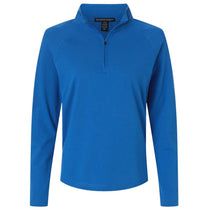 Devon & Jones Women's French Blue Seaton Pebble Textured Quarter-Zip Pullover