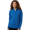 Devon & Jones Women's French Blue Seaton Pebble Textured Quarter-Zip Pullover
