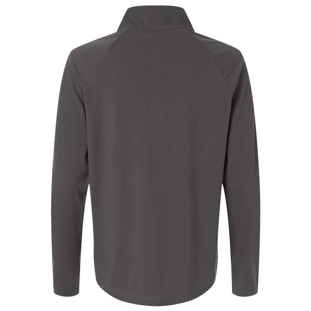 Devon & Jones Women's Graphite Seaton Pebble Textured Quarter-Zip Pullover