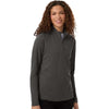 Devon & Jones Women's Graphite Seaton Pebble Textured Quarter-Zip Pullover