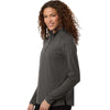 Devon & Jones Women's Graphite Seaton Pebble Textured Quarter-Zip Pullover