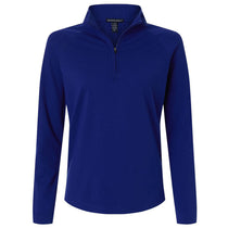 Devon & Jones Women's Midnight Royal Seaton Pebble Textured Quarter-Zip Pullover