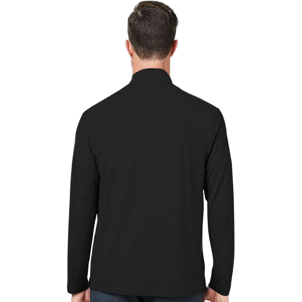 Devon & Jones Men's Black Raleigh Stretch Quarter-Zip Pullover