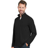 Devon & Jones Men's Black Raleigh Stretch Quarter-Zip Pullover