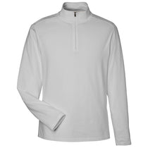 Devon & Jones Men's Grey Raleigh Stretch Quarter-Zip Pullover