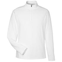 Devon & Jones Men's White Raleigh Stretch Quarter-Zip Pullover